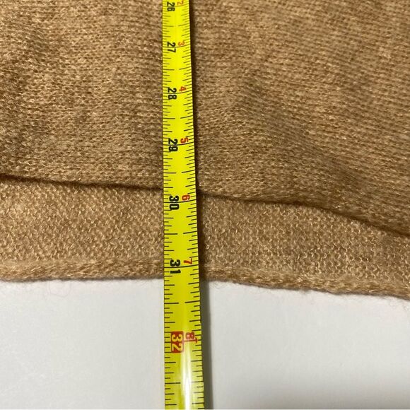 Marisma Made In Italy Wool Blend Knit Sweater Tan W/ Stars Women's One Size - Picture 3 of 13